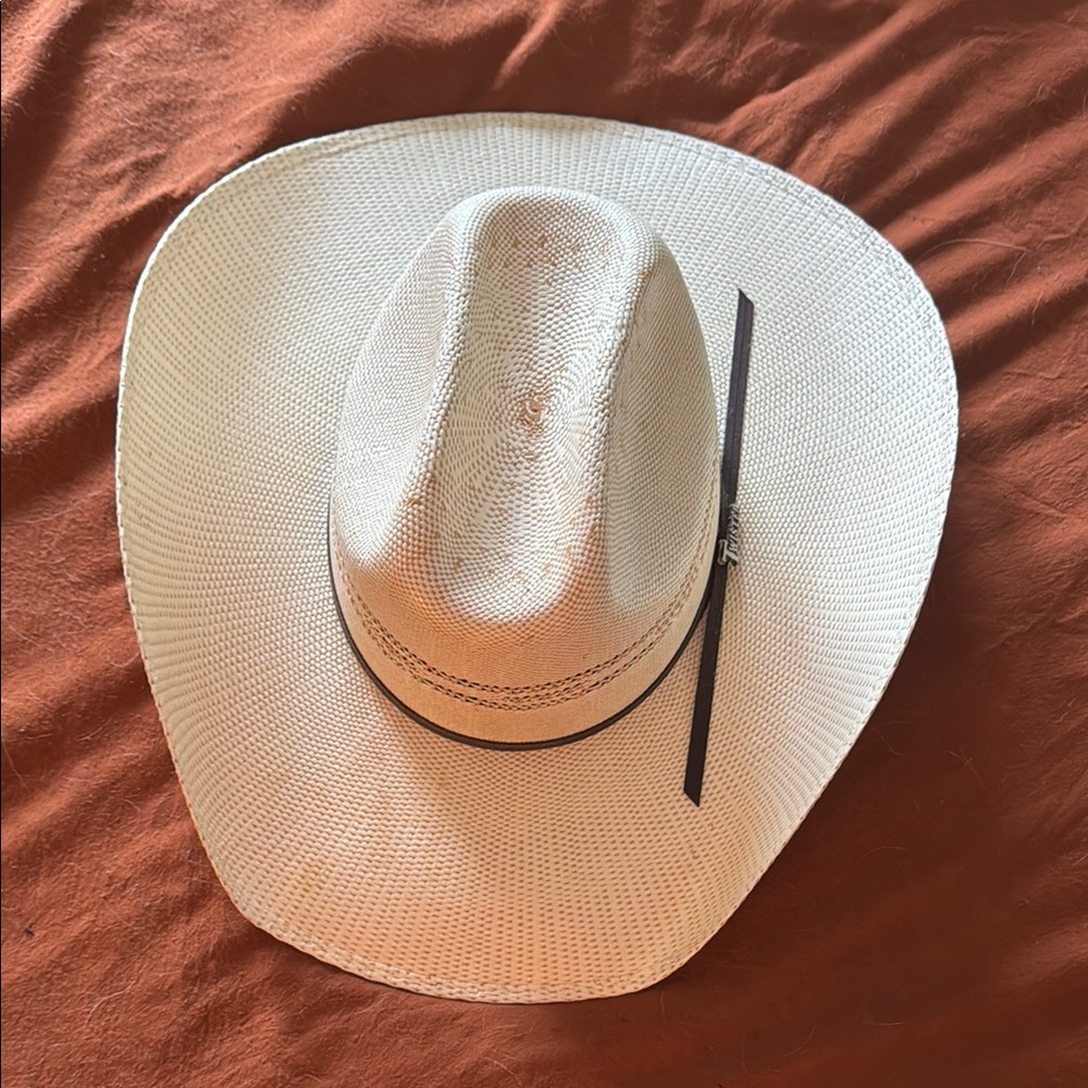 Cream Cowboy Hat with Black Band